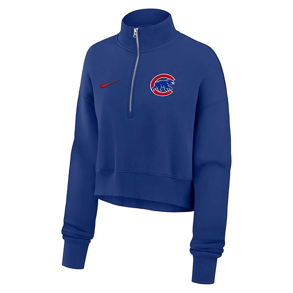 Chicago Cubs Nike Women's Nike Phoenix Half Zip Pullover Sweatshirt