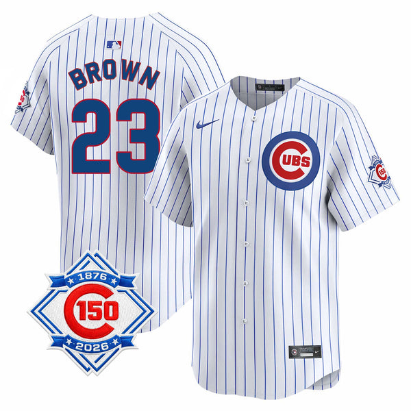 Chicago Cubs Ben Brown Nike Home Vapor Limited 150th Anniversary Jersey With Authentic Lettering