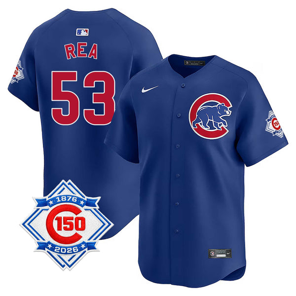 Chicago Cubs Colin Rea Nike Alternate Vapor Limited 150th Anniversary Jersey With Authentic Lettering