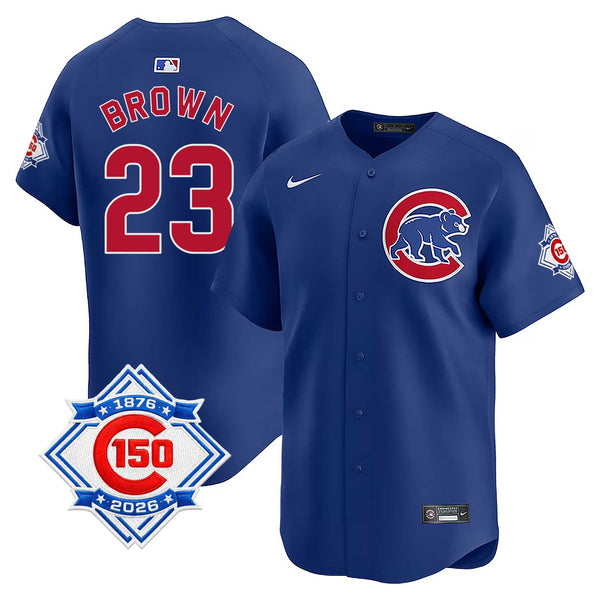 Chicago Cubs Ben Brown Nike Alternate Vapor Limited 150th Anniversary Jersey With Authentic Lettering