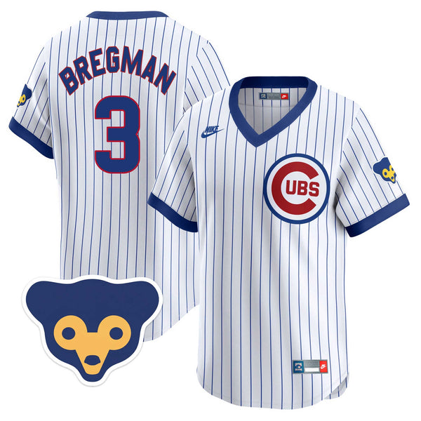 Chicago Cubs Alex Bregman Nike Limited Vapor 1957-78 Home Cooperstown Jersey With Authentic Lettering