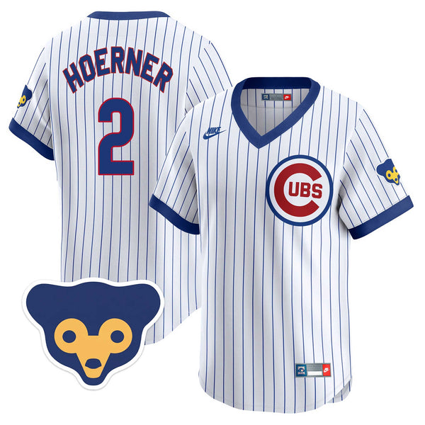 Chicago Cubs Nico Hoerner Nike Limited Vapor 1957-78 Home Cooperstown Jersey With Authentic Lettering