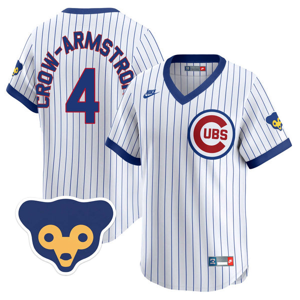 Chicago Cubs Pete Crow-Armstrong Nike Limited Vapor 1957-78 Home Cooperstown Jersey With Authentic Lettering