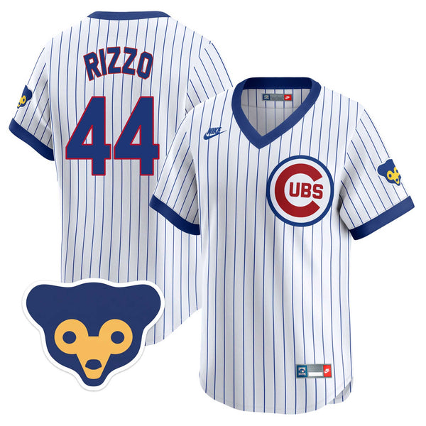 Chicago Cubs Anthony Rizzo Nike Limited Vapor 1957-78 Home Cooperstown Jersey With Authentic Lettering