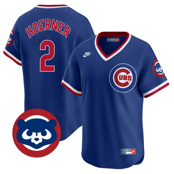 Chicago Cubs Nico Hoerner Nike Limited Vapor 1994-96 Alternate Cooperstown Jersey With Authentic Lettering