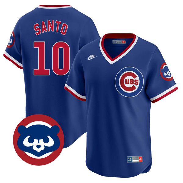 Chicago Cubs Ron Santo Nike Limited Vapor 1994-96 Alternate Cooperstown Jersey With Authentic Lettering