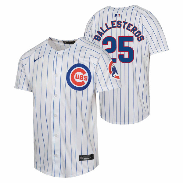 Chicago Cubs Moisés Ballesteros Youth Nike Home Home Run Jersey With Authentic Lettering