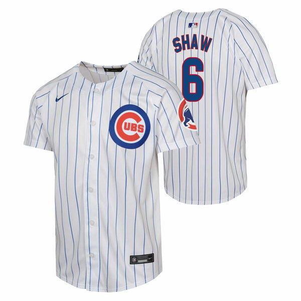 Chicago Cubs Matt Shaw Youth Nike Home Home Run Jersey With Authentic Lettering