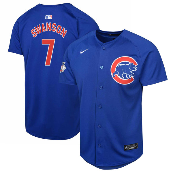 Chicago Cubs Dansby Swanson Youth Nike Alternate Home Run Jersey With Authentic Lettering