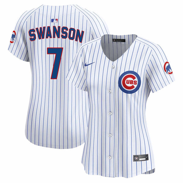Chicago Cubs Dansby Swanson Women's Nike Home Jersey With Authentic Lettering