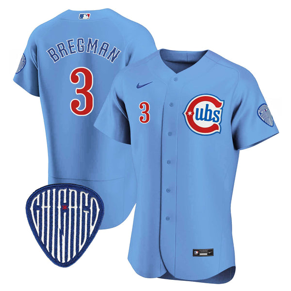 Chicago Cubs Alex Bregman Nike Coolbase Authentic Alternate 2 Jersey with Authentic Lettering