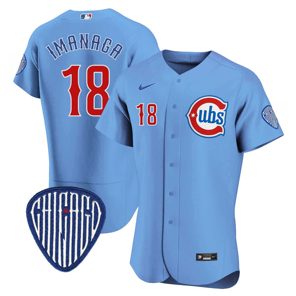 Chicago Cubs Shota Imanaga Nike Coolbase Authentic Alternate 2 Jersey with Authentic Lettering
