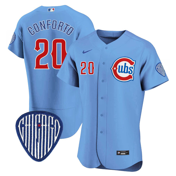 Chicago Cubs Michael Conforto Nike Coolbase Authentic Alternate 2 Jersey with Authentic Lettering