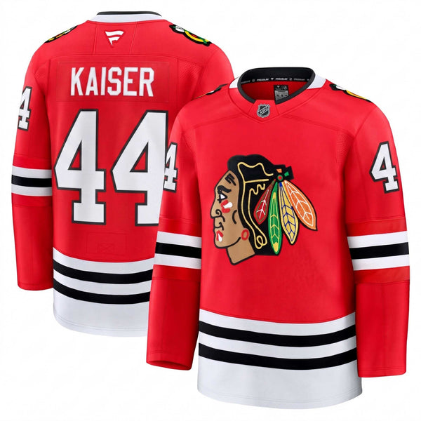 Chicago Blackhawks Wyatt Kaiser Fanatics Home Premium Jersey With Authentic Lettering