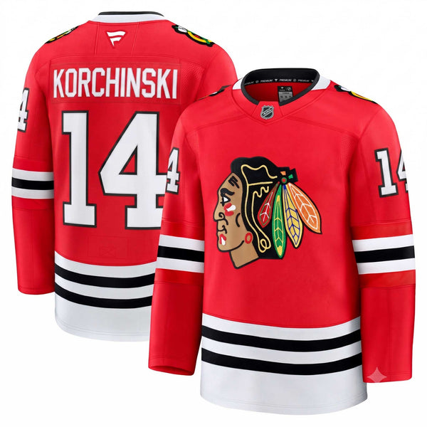 Chicago Blackhawks Kevin Korchinski Fanatics Home Premium Jersey With Authentic Lettering