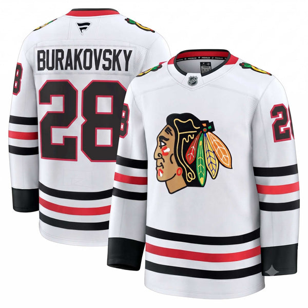 Chicago Blackhawks André Burakovsky Fanatics Road Premium Jersey With Authentic Lettering