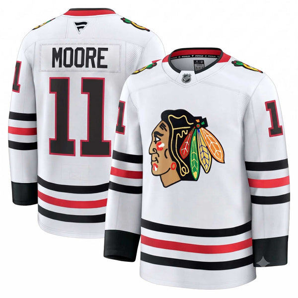 Chicago Blackhawks Oliver Moore Fanatics Road Premium Jersey With Authentic Lettering