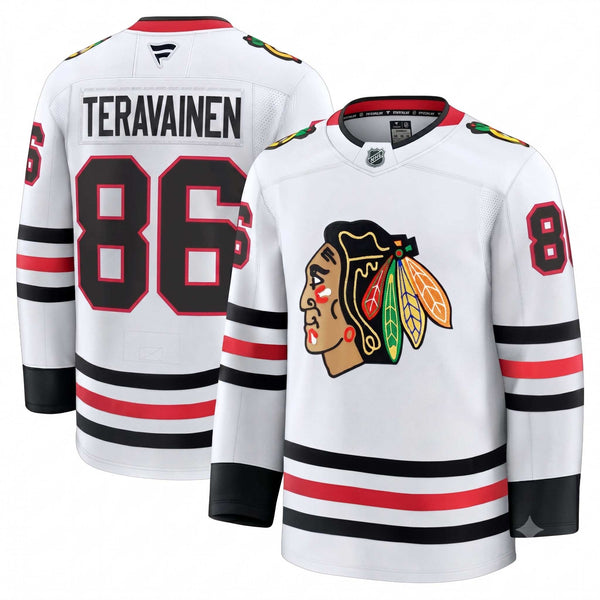 Chicago Blackhawks Teuvo Teräväinen Fanatics Road Premium Jersey With Authentic Lettering