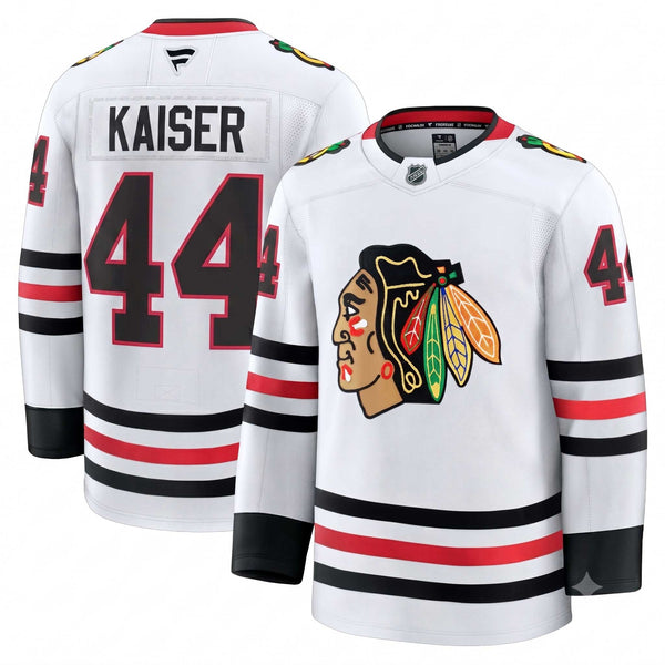 Chicago Blackhawks Wyatt Kaiser Fanatics Road Premium Jersey With Authentic Lettering