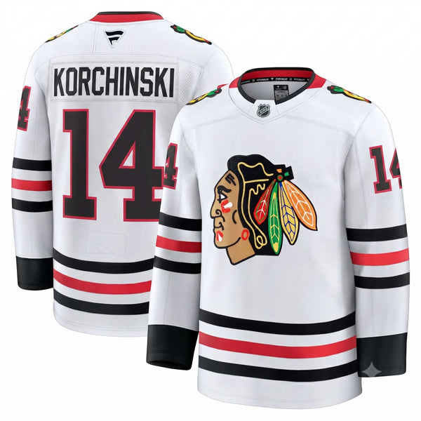 Chicago Blackhawks Kevin Korchinski Fanatics Road Premium Jersey With Authentic Lettering