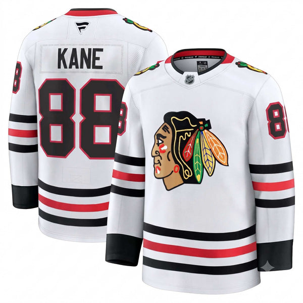 Chicago Blackhawks Patrick Kane Fanatics Road Premium Jersey With Authentic Lettering