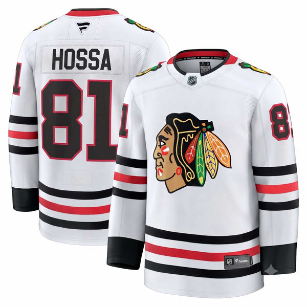 Chicago Blackhawks Marián Hossa Fanatics Road Premium Jersey With Authentic Lettering