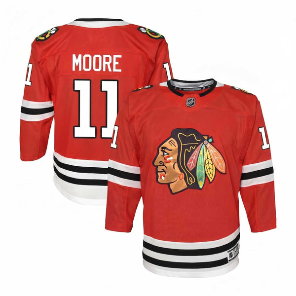 Chicago Blackhawks Oliver Moore Youth Home Premier Jersey with Authentic Lettering