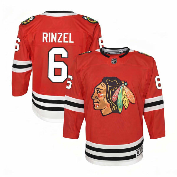 Chicago Blackhawks Sam Rinzel Youth Home Premier Jersey with Authentic Lettering