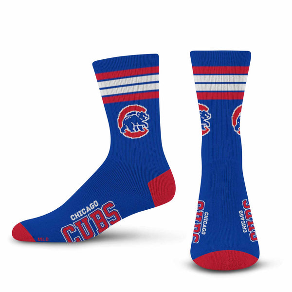 Chicago Cubs Youth 4 Stripe Deuce Sock