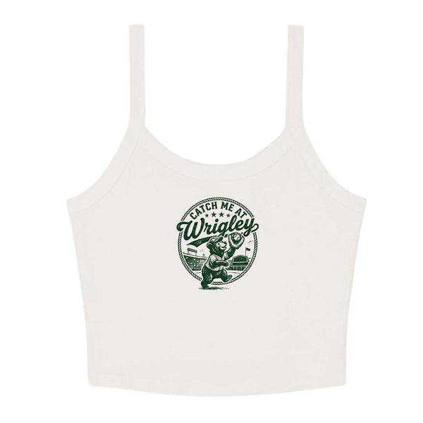 Wrigley Field Catch Me At Micro Rib Spaghetti Strap Tank Top