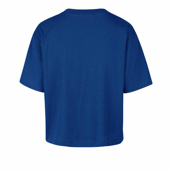 Chicago Cubs 47 Brand Women's Reed City Walking Bear Crop Short Sleeve T Shirt