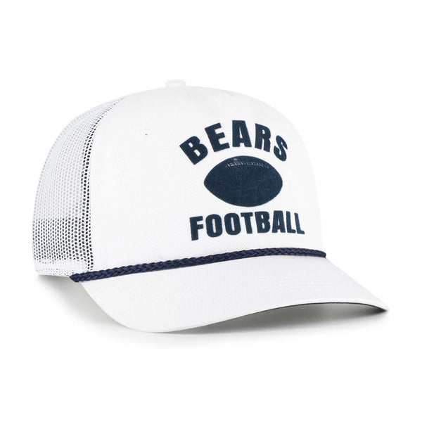 Chicago Bears 47 Brand Historic White Flock Ball Hitch Adjustable Cap