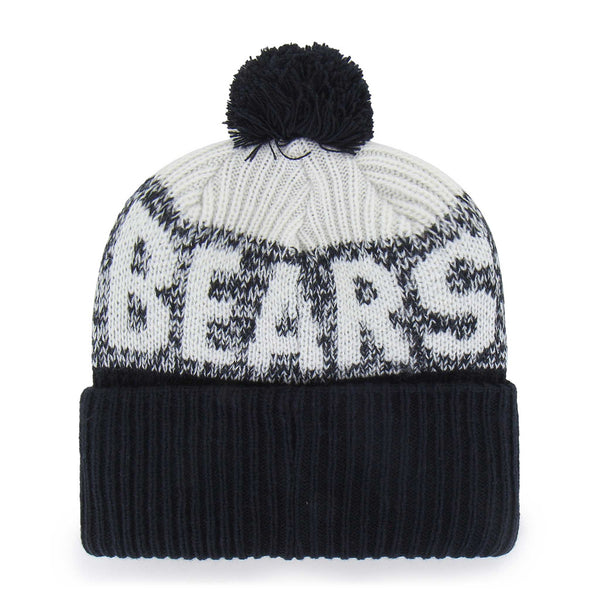 Chicago Bears 47 Brand Navy Bone Chill Cuff Knit Hat