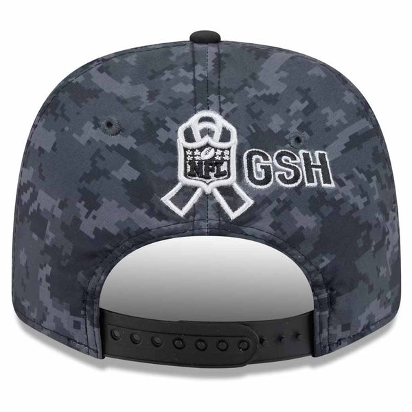 Chicago Bears New Era 2026 Youth Salute To Service Black Camo 9SEVENTY Snapback Adjustable Cap