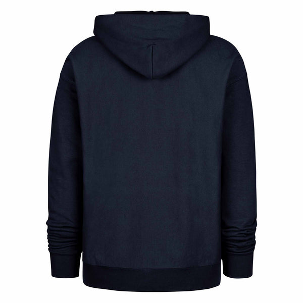 Chicago Bears 47 Brand Navy Campus Stacked Arched Hooded Sweatshirt