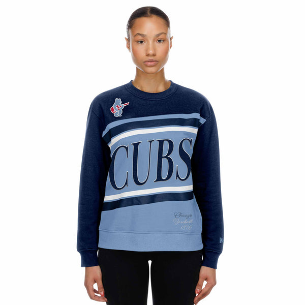 Chicago Cubs New Era Women's Blues Alternate Crewneck Sweatshirt
