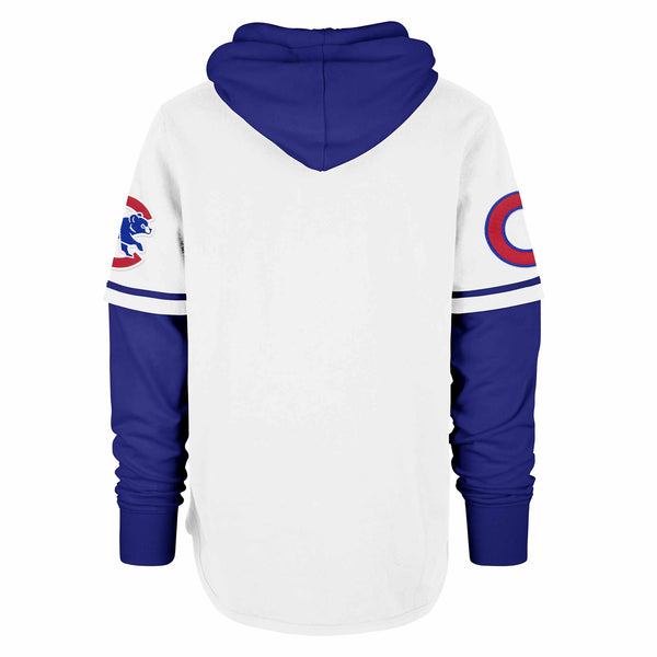 Chicago Cubs 47 Brand White Trifecta Shortstop Hooded Sweatshirt