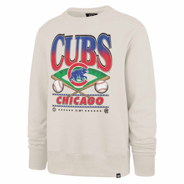 Chicago Cubs 47 Brand Straight Shot Two Headline Crewneck Sweatshirt