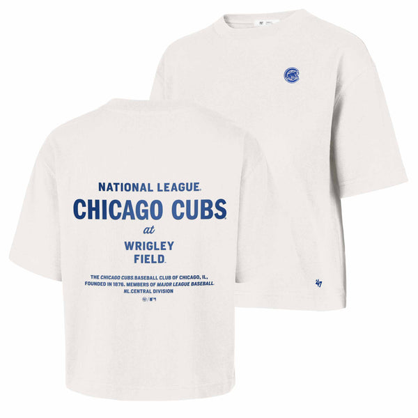 Chicago Cubs 47 Brand Women's Leon City Short Sleeve T Shirt