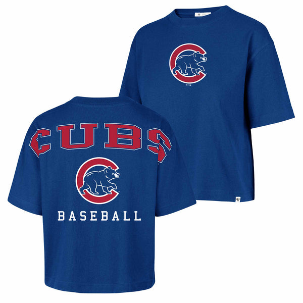 Chicago Cubs 47 Brand Women's Back Out City Short Sleeve T Shirt