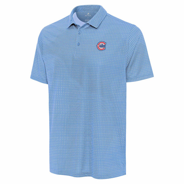 Chicago Cubs Antigua Columbia Blues Alternate Mosiac Polo