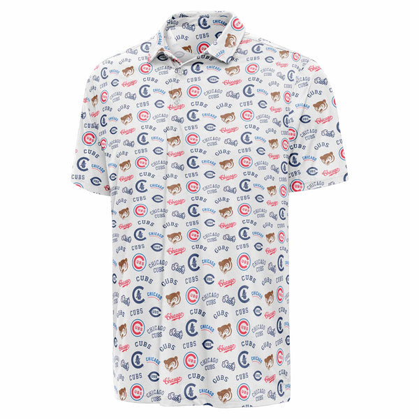 Chicago Cubs Antigua White Copperstown Polo
