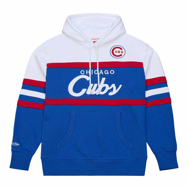 Chicago Cubs Mitchell & Ness Team Color Head Coach Hooded Sweatshirt