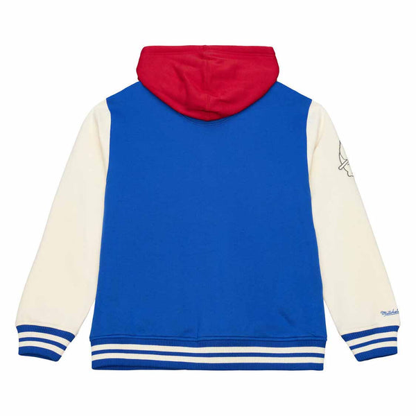Chicago Cubs Mitchell & Ness Courtside Fleece Button Up Jacket