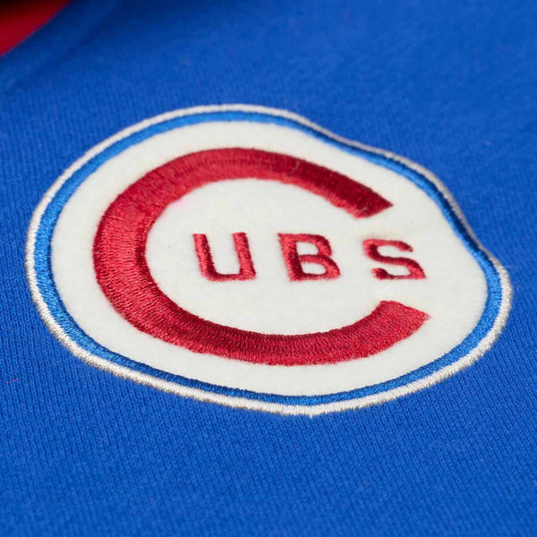Chicago Cubs Mitchell & Ness Courtside Fleece Button Up Jacket