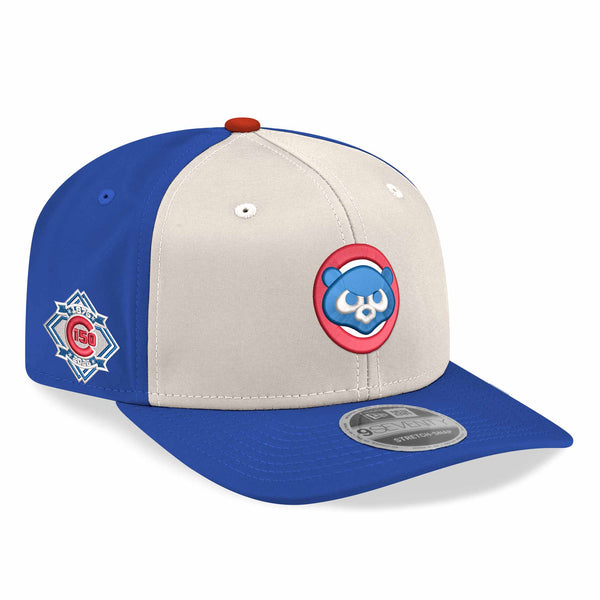 Chicago Cubs New Era Chrome Royal 1984 Bear 150 Year Anniversary 9SEVENTY Stretch Snap Adjustable Cap