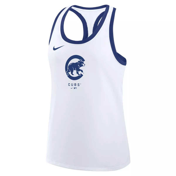 Chicago Cubs Nike Women's White Team Logo Racerback Tank Top