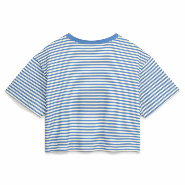 Chicago Cubs Nike Women's Cooperstown Striped Logo Crop T Shirt