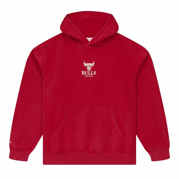 Chicago Bulls Mitchell And Ness Essentials Fleece Red Hooded Sweatshirt
