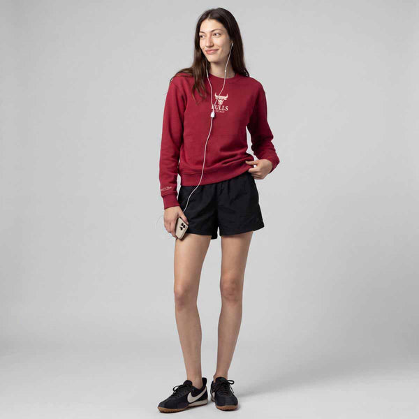 Chicago Bulls Mitchell And Ness Women's Essentials Fleece Crew Neck
